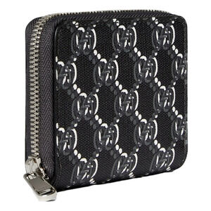 Gucci GG Shadow Black Canvas Zip Around Small Card